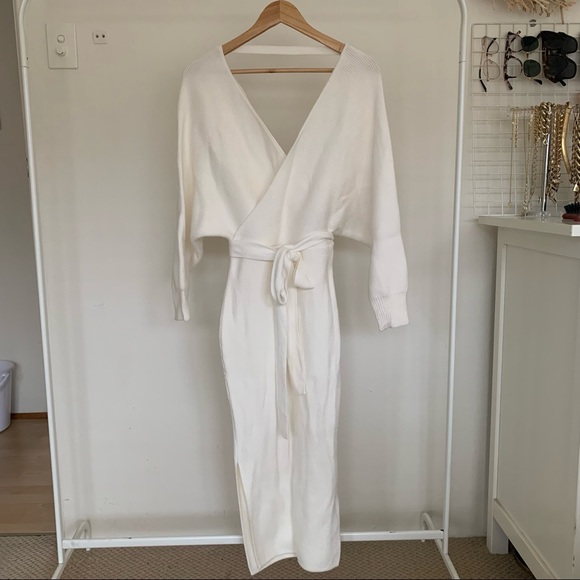 Petal & Pup white knit wrap-style dress - Picture 2 of 2